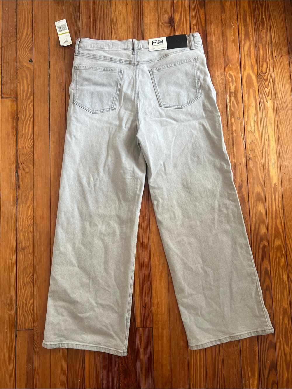 Robert Rodriguez High Rise Wide Leg Jeans NWT Light Grey "Sterling" Size 14 - Picture 9 of 11